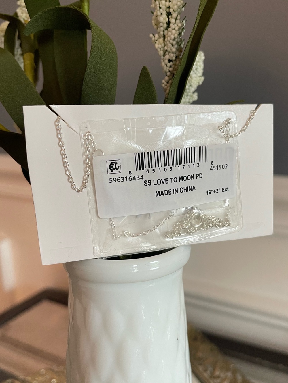 To the Moon & Back Sterling Silver Necklace - Picture 3 of 3
